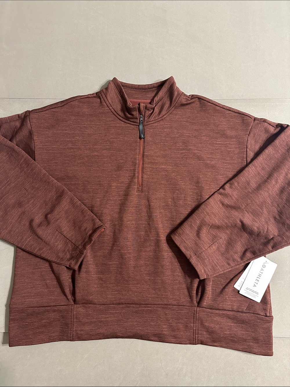 Athleta Altitude Polartech Half-Zip Sweatshirt in Burnt Rust - 3X